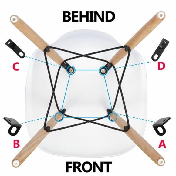Set of 4 Modern Style Kitchen And Dining Chairs - Picture 10 of 10